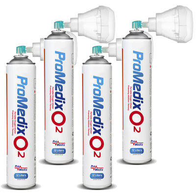 Přenosný 99,4% inhalátor kyslíku v plechovce Promedix 12L, PR-994, 4 jednotky