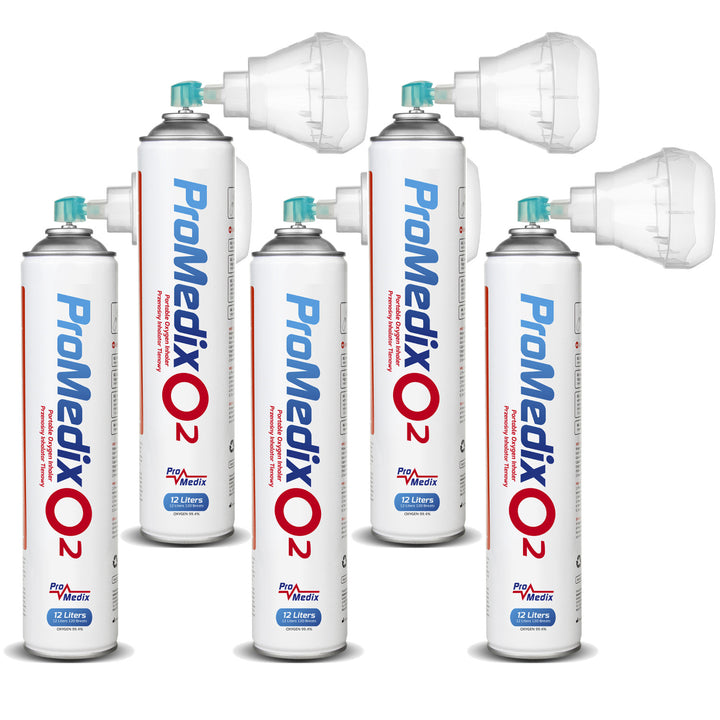 Přenosný 99,4% inhalátor kyslíku v plechovce Promedix 12L, PR-994, 5 kusů
