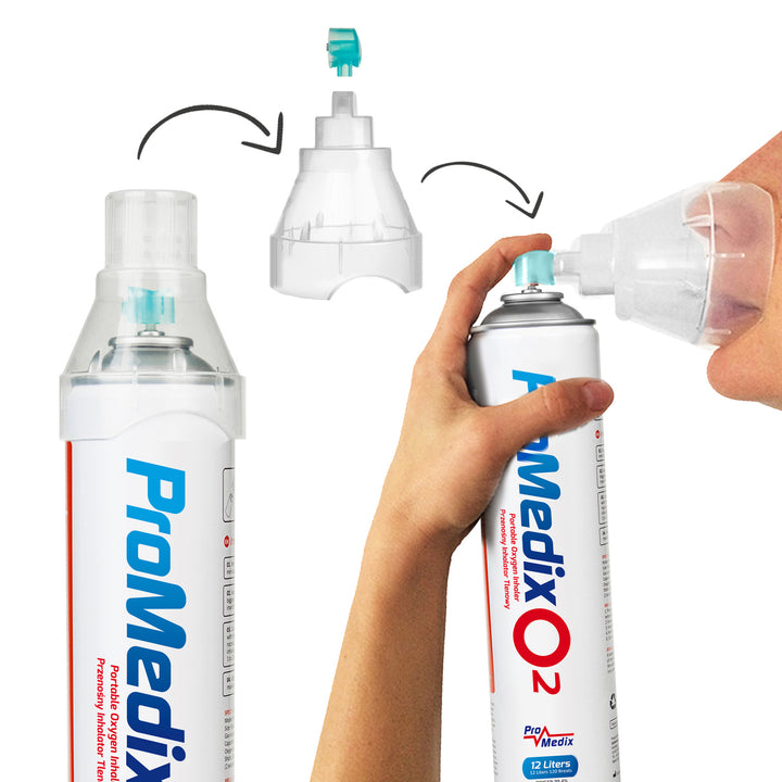 Přenosný 99,4% inhalátor kyslíku v plechovce Promedix 12L, PR-994, 10 kusů