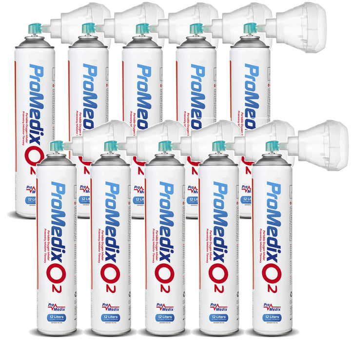 Přenosný 99,4% inhalátor kyslíku v plechovce Promedix 12L, PR-994, 10 kusů