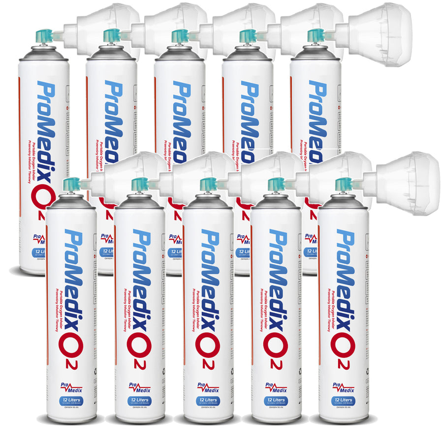 Přenosný 99,4% inhalátor kyslíku v plechovce Promedix 12L, PR-994, 10 kusů