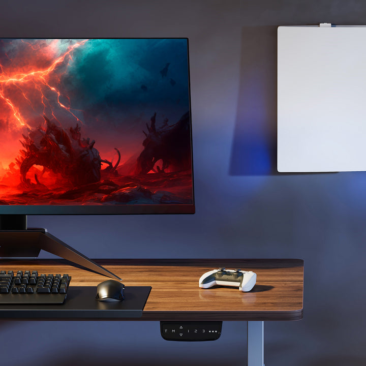 Nástěnný stojan bílý PS5 s držákem podložky, max. 10 kg, RS181 + Nástěnný stojan bílý pro konzoli Playstation 5, max. 10 kg, NanoRS RS180
