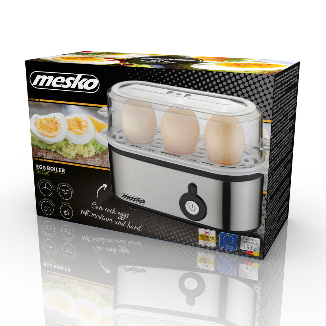 Vařič vajec Mesko MS 4485 na 1-3 vejce, 350 W, píchací zařízení, britská zástrčka