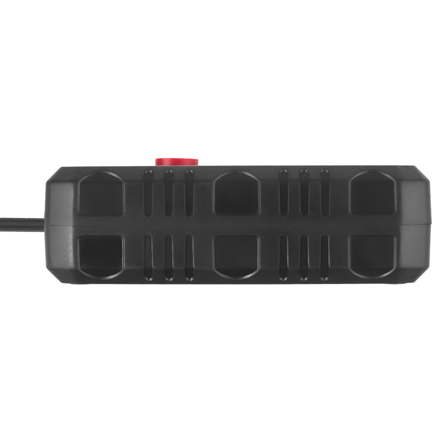 Napájecí lišta Maclean, prodlužovací kabel se 2 zásuvkami + 3xUSB, 110-240V AC 50/60Hz, 2,1A max. 2500W, 1,5 m, černá, MCE387 B
