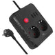 Napájecí lišta Maclean, prodlužovací kabel se 2 zásuvkami + 3xUSB, 110-240V AC 50/60Hz, 2,1A max. 2500W, 1,5 m, černá, MCE387 B