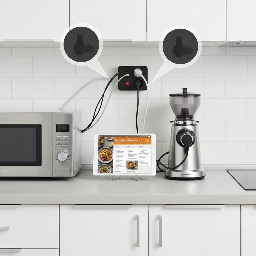 Napájecí lišta Maclean, prodlužovací kabel 2 zásuvky + 3xUSB, 110-240V AC 50/60Hz, 2,1A max. 2500W, 3 m, černá, MCE388 B