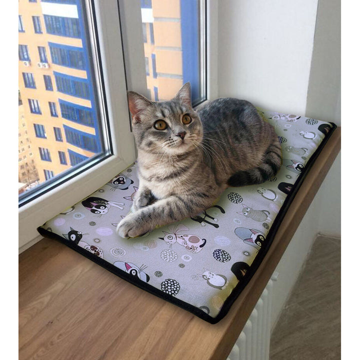 Polštářový pelíšek pro kočky na parapet 25x55cm vzor Bertoni CATNIP