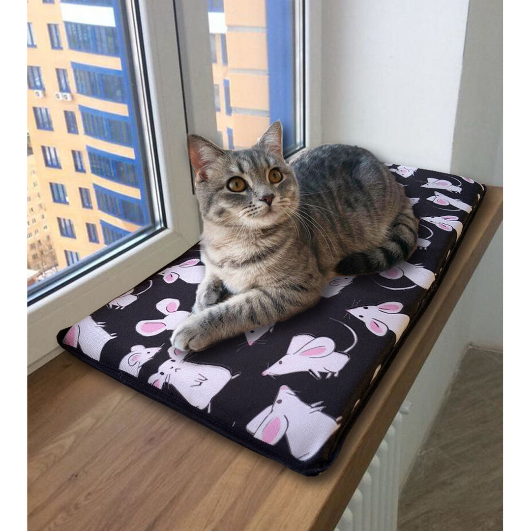 Polštář pro kočky na parapet 25x55cm Bertoni MYSZKI vzor