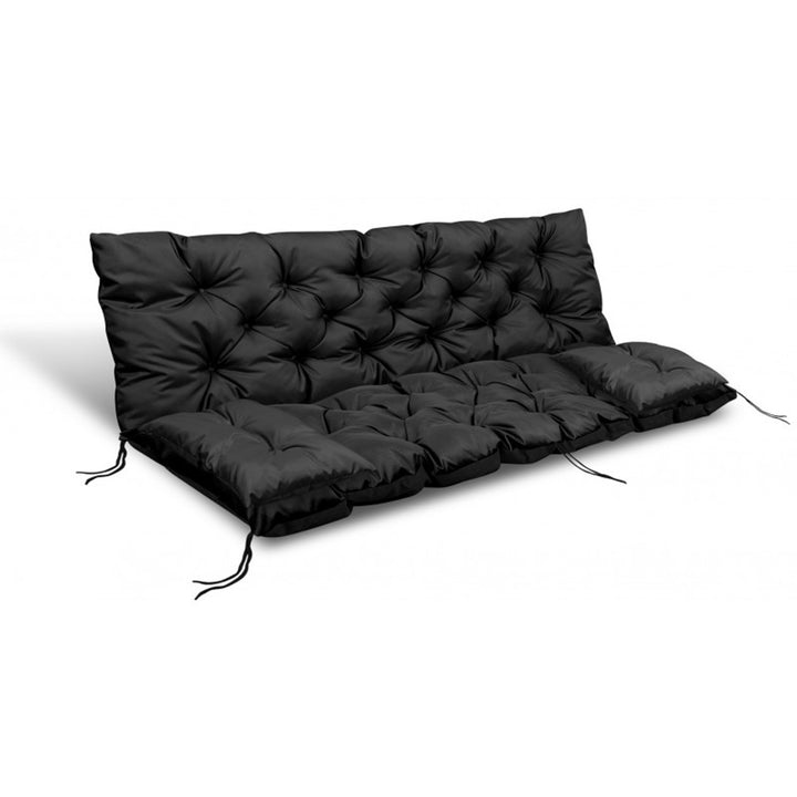 Zahradní set černý 120x60x50cm + 2 polštáře 42 x 42 cm