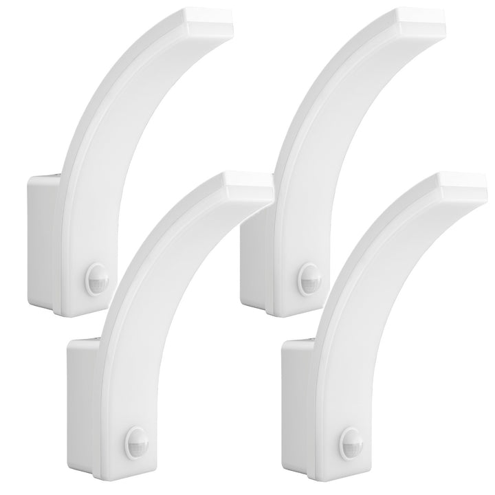 Maclean LED lampa s pohybovým senzorem, PIR pohybový senzor, bílá, 20W, IP65, 2000lm, neutrální bílá (4000K) MCE512 W, 4 kusy