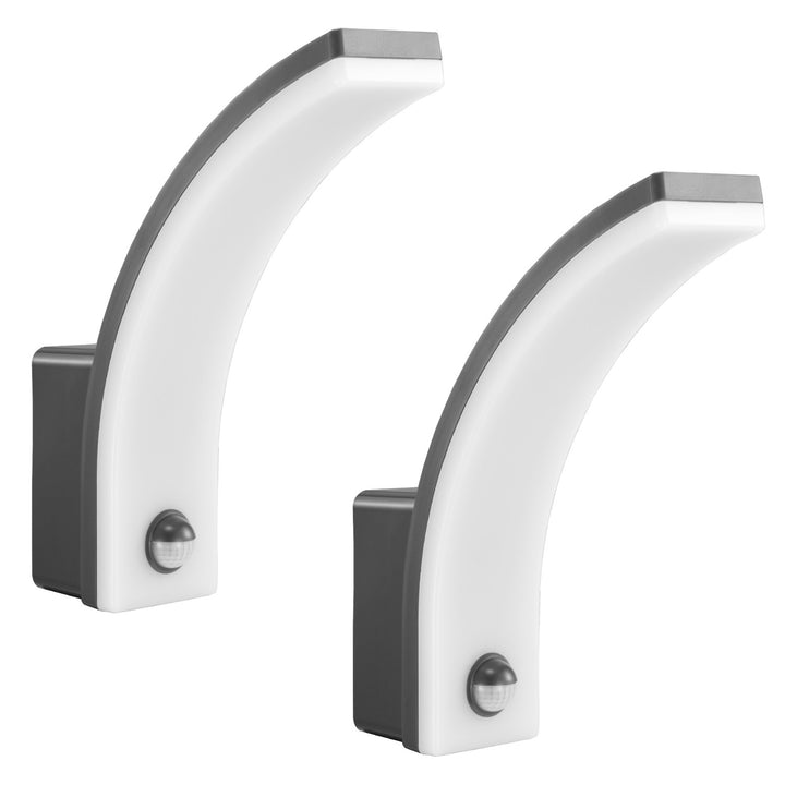 Senzor pohybu Maclean LED lampa, PIR senzor pohybu, šedá, 20W, IP65, 2000lm, neutrální bílá (4000K) MCE512 GR, 2 kusy