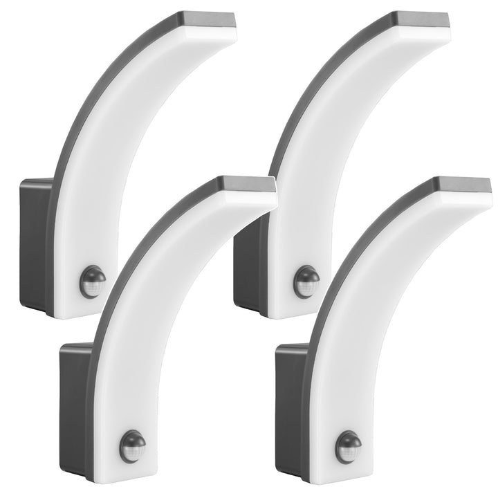 Senzor pohybu Maclean LED lampa, PIR senzor pohybu, šedá, 20W, IP65, 2000lm, neutrální bílá (4000K) MCE512 GR, 4 kusy