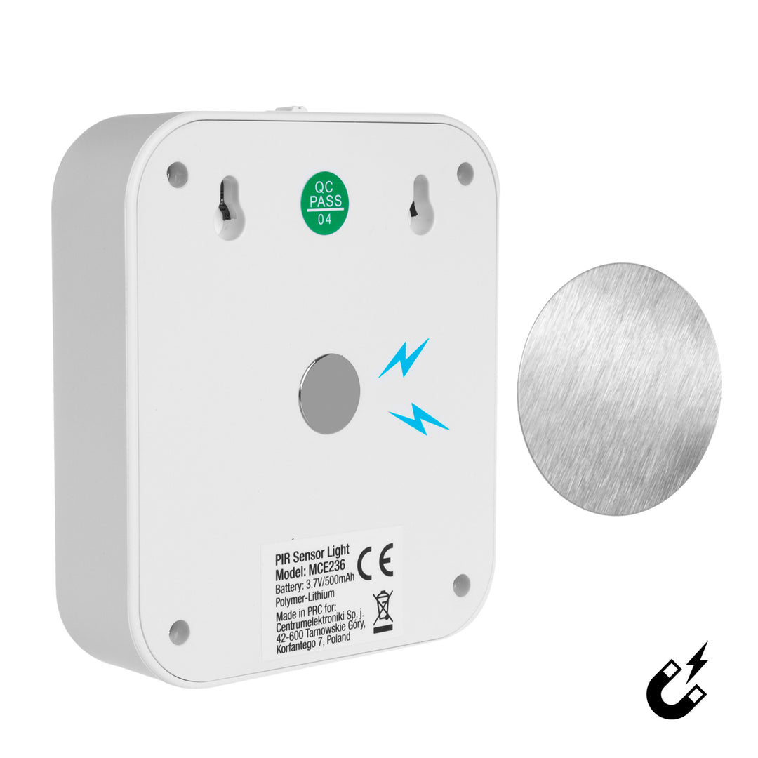 Schodišťové světlo Maclean LED, s detektorem pohybu, teplota 4000K, 3,7V/500mAh, 4 LED, dosah 3-4m, MCE236, 4 kusy