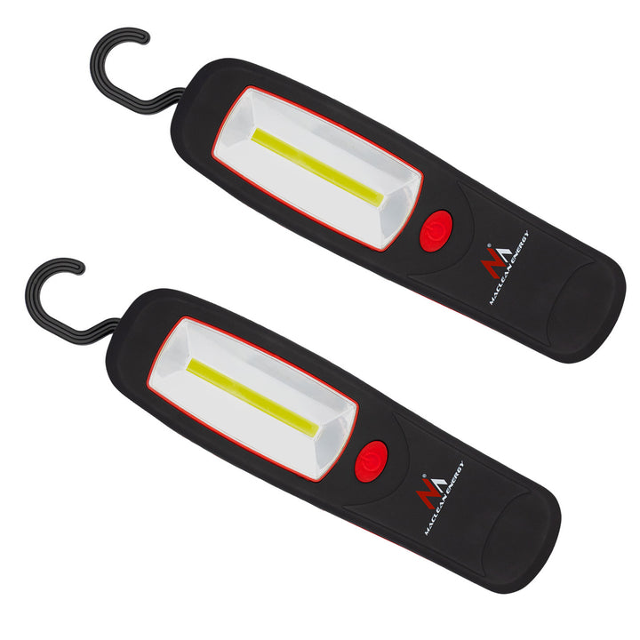 Dílenská lampa COB LED Maclean, magnet, háček, MCE03, 2 ks