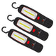 Dílenská lampa COB LED Maclean, magnet, háček, MCE03, 3 kusy