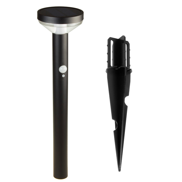 Solární LED světlo Maclean, se senzorem, 3 režimy, zásuvné, Li-ion 18650, IP44, 3,7 V, 1200 mAh, černá, MCE465 B, 6 kusů