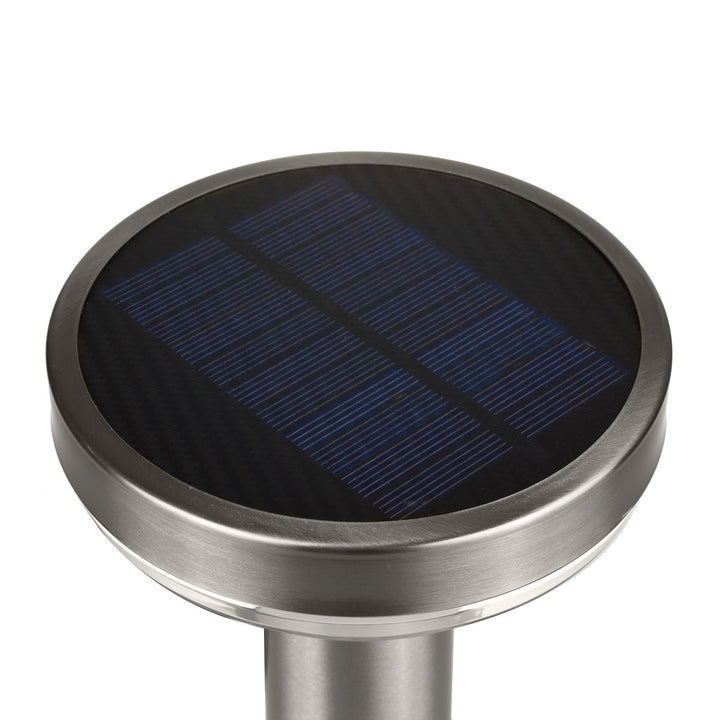 Solární LED světlo Maclean, se senzorem, 3 režimy, zásuvné, Li-ion 18650, IP44, 3,7 V, 1200 mAh, chrom matný, MCE465 C/M, 6 kusů