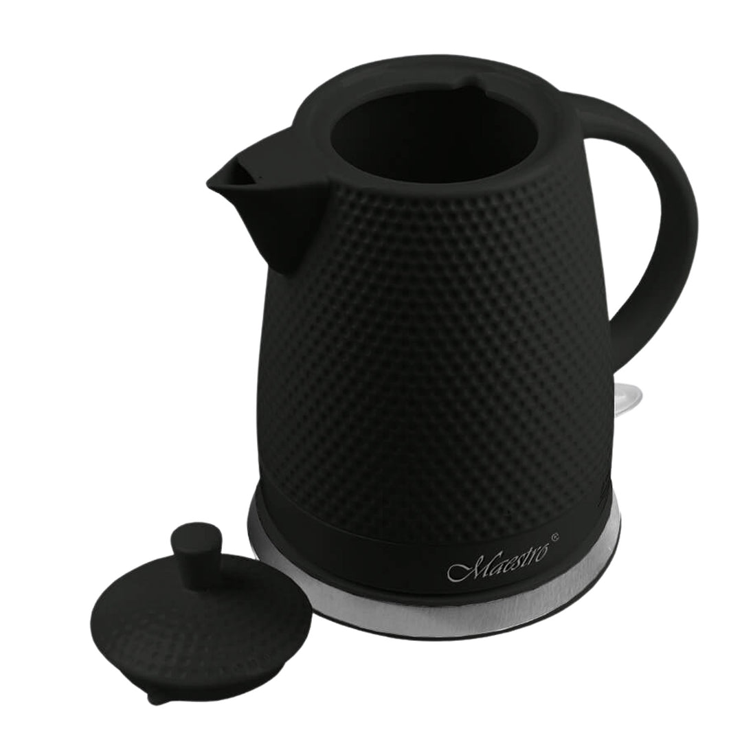Sklokeramická konvice Maestro, objem 1,5 litru, 1500 W, černá, MR069 UK plug