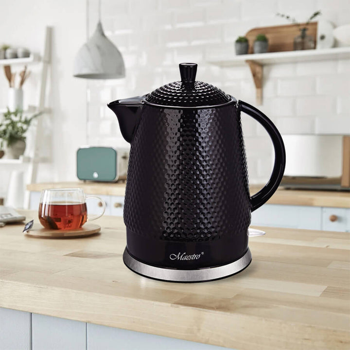 Sklokeramická konvice Maestro, objem 1,5 litru, 1500 W, černá, MR069 UK plug