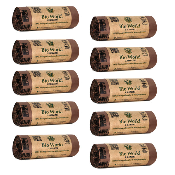 BIO kompostovatelné sáčky 10 litrů 10x20 kusů