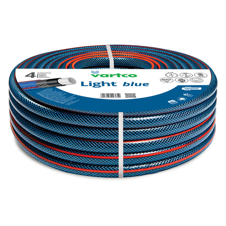 Vartco Světle modrá 1/2" zahradní hadice 100 m, 4vrstvá, 22 barů