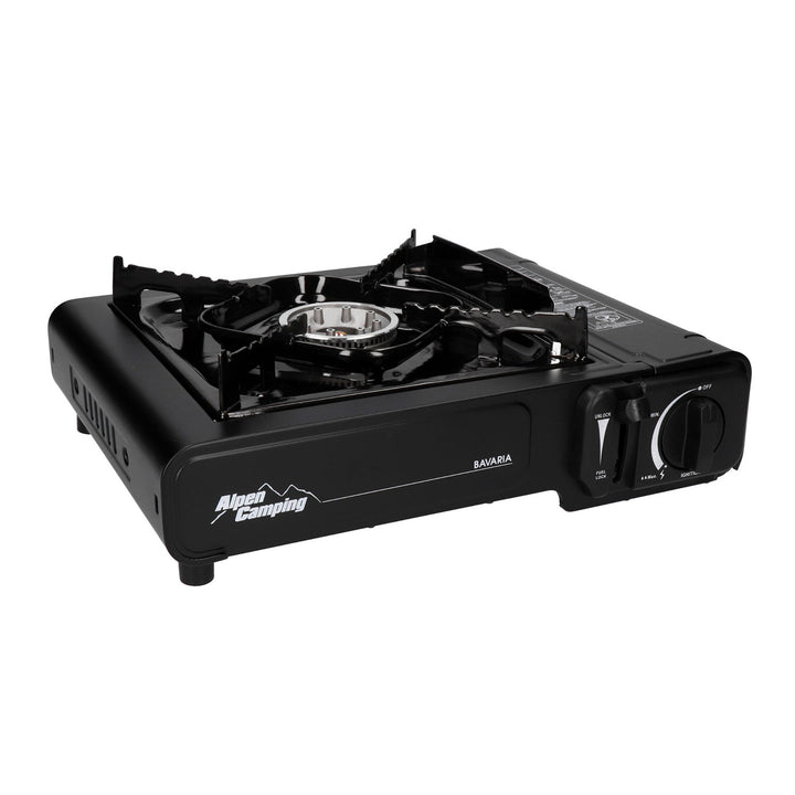 Kempinkový vařič Alpen Camping, výkon: 2,0 kW, spotřeba plynu 146 g/h, typ plynu - butan, BAVARIA
