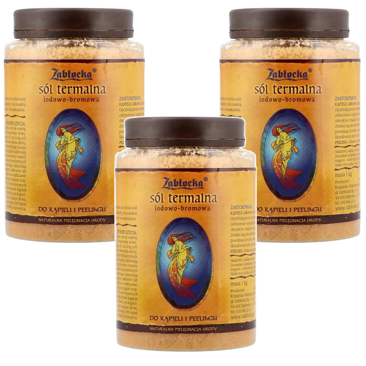 Termální jodobromová sůl, Zablocka - na koupele a peeling, 1 kg 3 ks