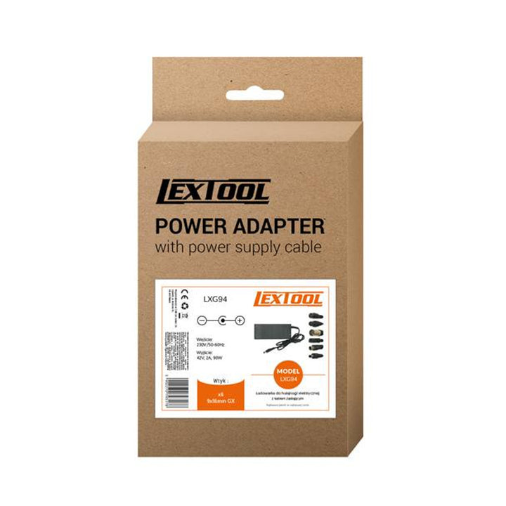Nabíječka Lextool pro skútry a elektrická vozidla, 6 zástrček, 230V AC, 42V DC 2A, LXG94