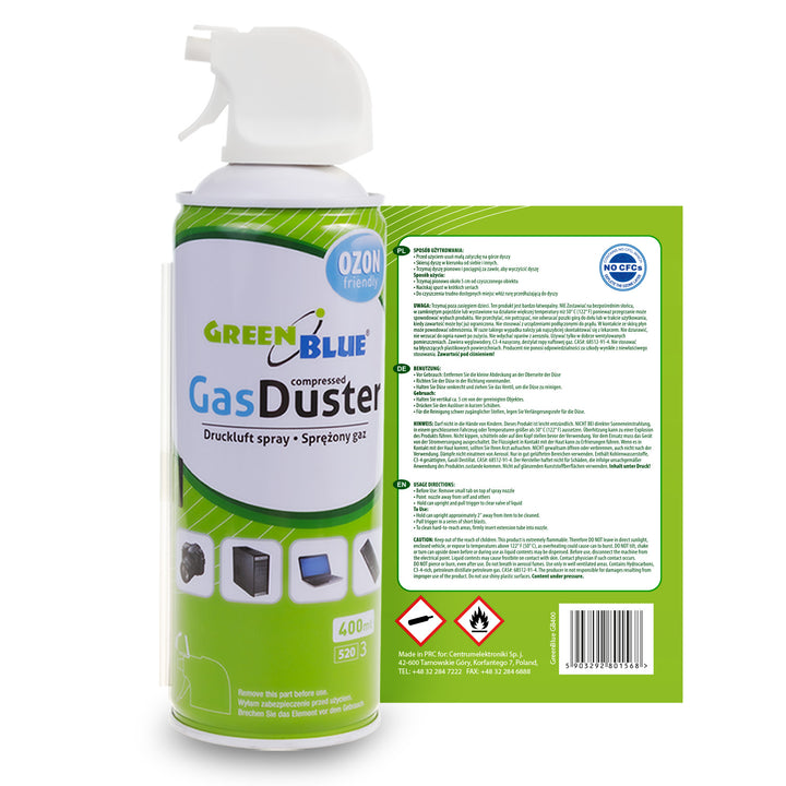 GreenBlue GB400 rozprašovač na stlačený vzduch 400 ml - pistolový rozprašovač, 48 kusů