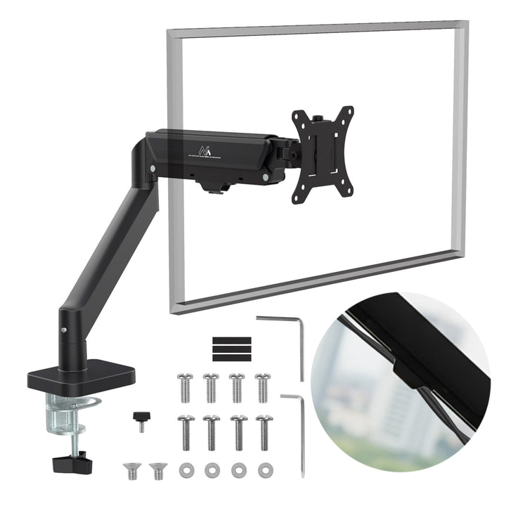 Držák monitoru Maclean, plynová pružina, 17"-32", 2-10 kg, černý, MC-133