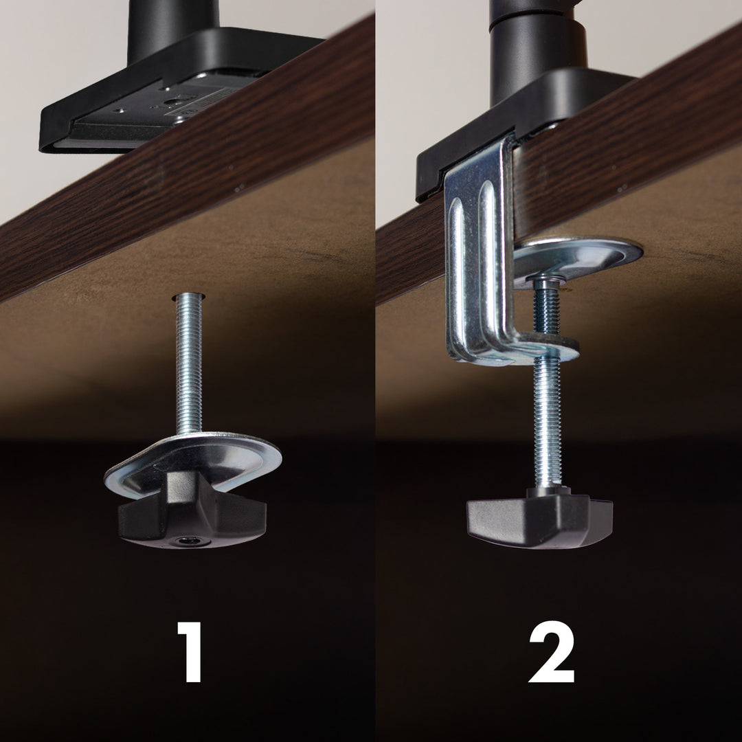 Držák pro 2 monitory Maclean, plynová pružina, 17"-32", 2-10 kg, černý, MC-134