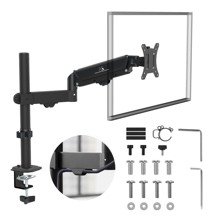 Držák monitoru Maclean, plynová pružina, 17"-32", 2-10 kg, černý, MC-135