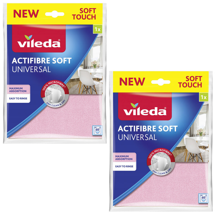 Víceúčelová utěrka z mikrovlákna Vileda Actifibre Soft - 2 kusy