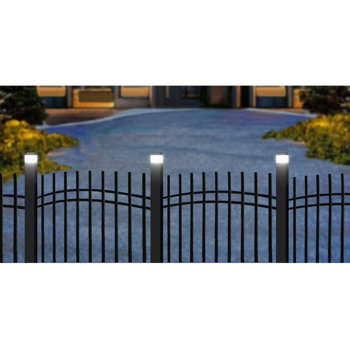 GreenBlue LED solární sloupková lampa, 80x80mm, obálková stříška, GB127, 4 kusy