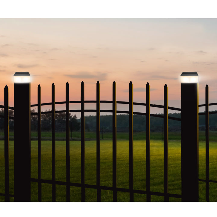 GreenBlue solární LED světlo na stožár, 60x60mm, obálková stříška, GB126, 4 kusy