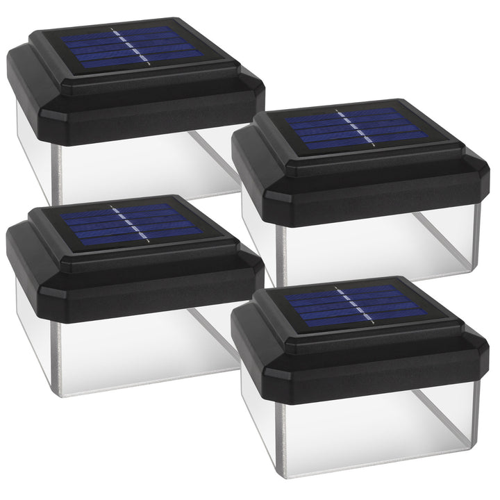GreenBlue solární LED světlo na stožár, 60x60mm, obálková stříška, GB126, 4 kusy