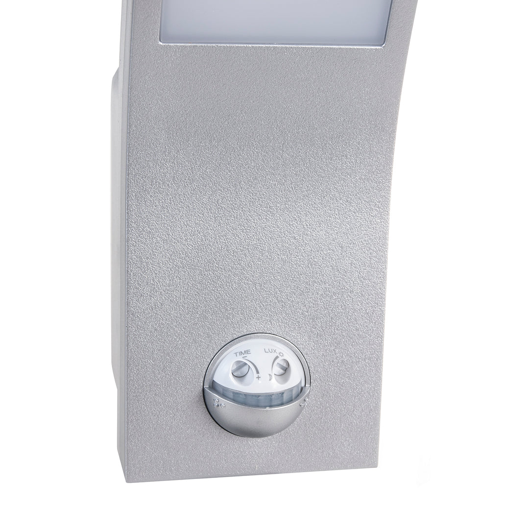 Senzor pohybu Maclean LED lampa, PIR senzor pohybu, stříbrná, 10W, IP54, 750lm, neutrální bílá (4000K) MCE244 S, 2 kusy