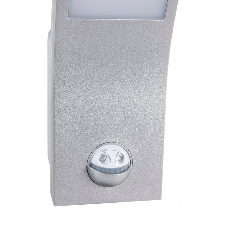Senzor pohybu Maclean LED lampa, PIR senzor pohybu, stříbrná, 10W, IP54, 750lm, neutrální bílá (4000K) MCE244 S, 2 kusy