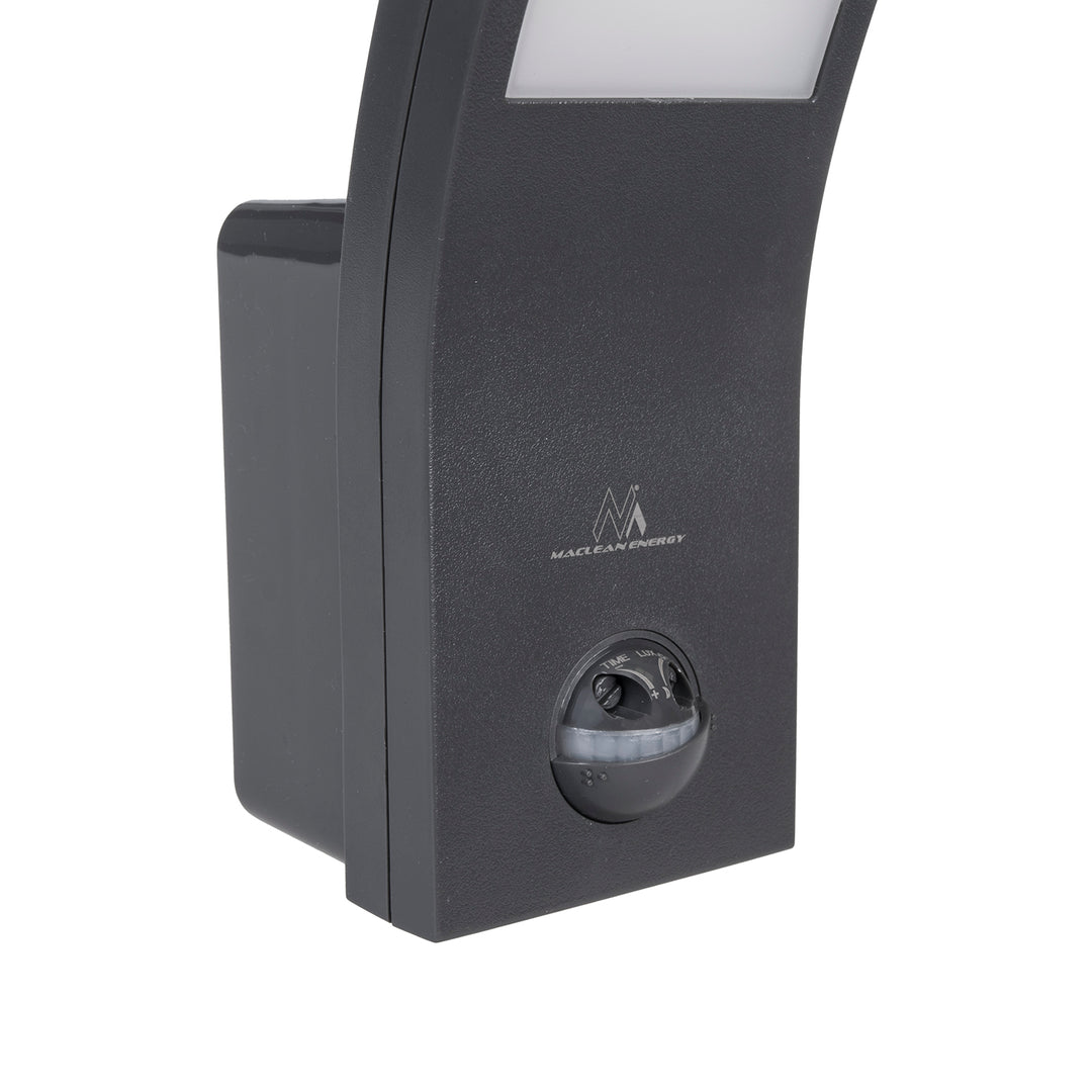 Senzor pohybu Maclean LED lampa, PIR senzor pohybu, šedá, 10W, IP54, 750lm, neutrální bílá (4000K) MCE244 GR, 2 kusy