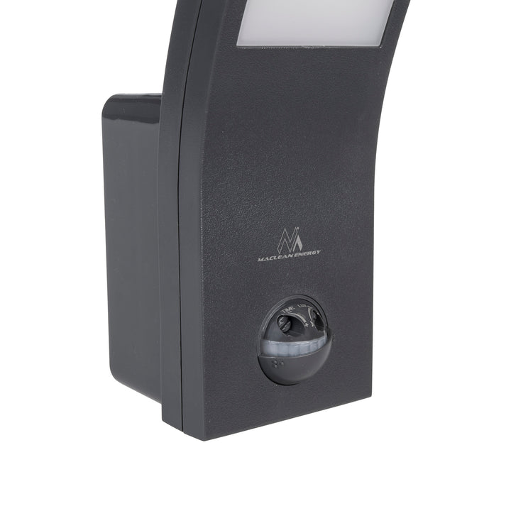 Senzor pohybu Maclean LED lampa, PIR senzor pohybu, šedá, 10W, IP54, 750lm, neutrální bílá (4000K) MCE244 GR, 2 kusy