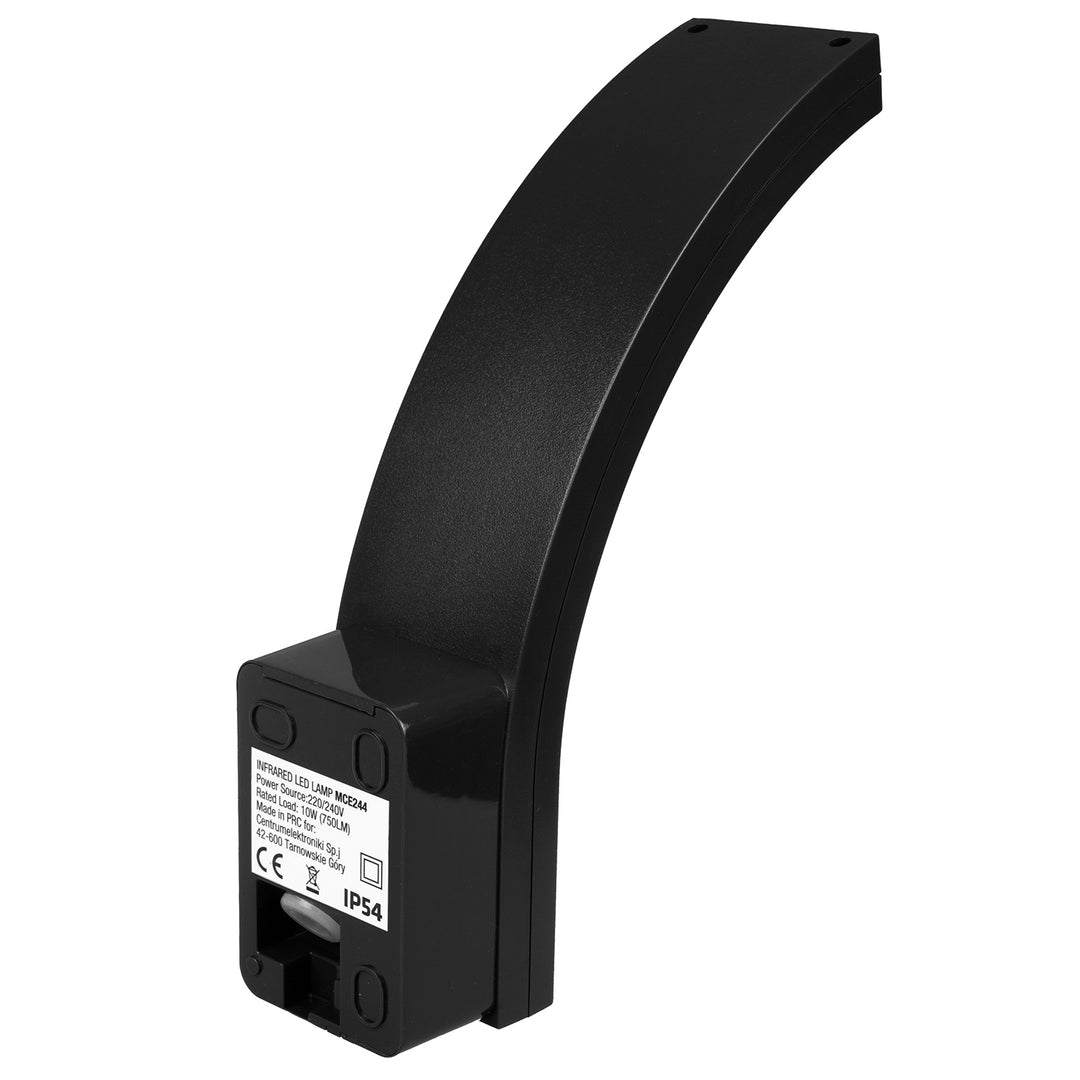 LED lampa Maclean s detektorem pohybu, PIR senzor, černá, 10W, IP54, 750lm, neutrální bílá (4000K) MCE244 B, 2 kusy