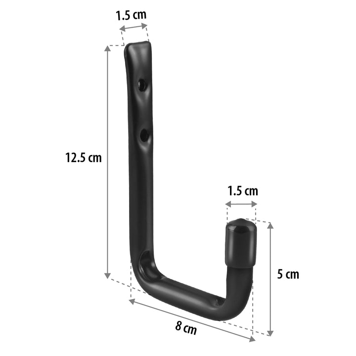 Sada 10 nástěnných držáků Maclean, pro pneumatiky, kola, žebřík, jízdní kolo, ocel, max. zatížení 22 kg/držák, MC-489