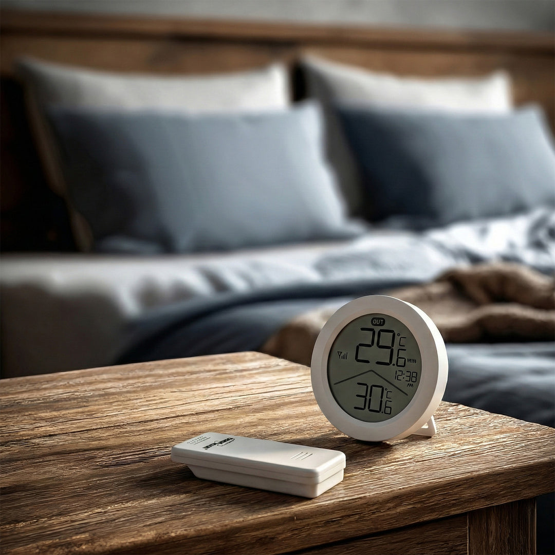 Bezdrátová meteorologická stanice GreenBlue, teplota IN/OUT, hodiny, volba °C / °F, dosah až 60 m, GB162