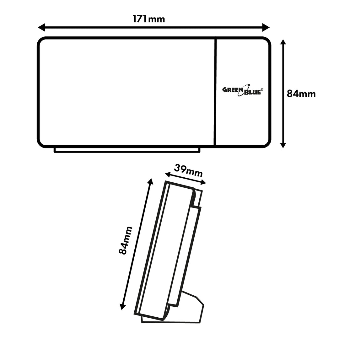 Digitální rádiobudík s LED projektorem GreenBlue, FM rádio, budík, 12/24 hodinový formát, napájení USB 5V DC + CR2032, GB172