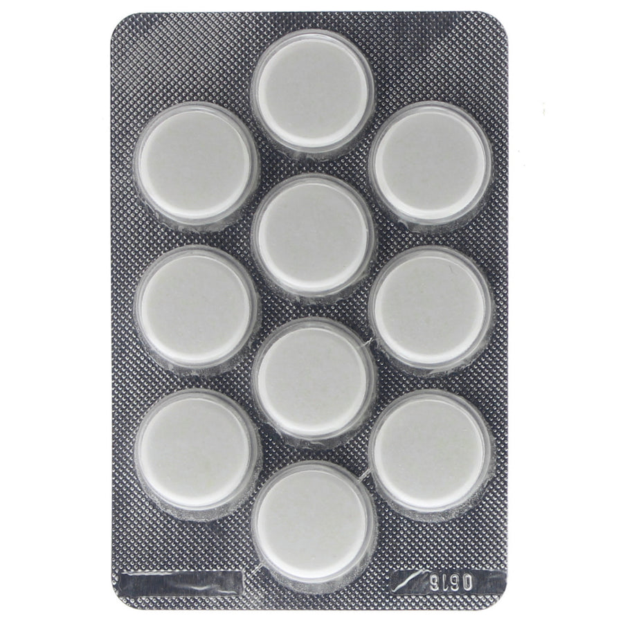 6 tablet na odstraňování vodního kamene z kávovarů atd. + 10 tablet na čištění kávovarů
