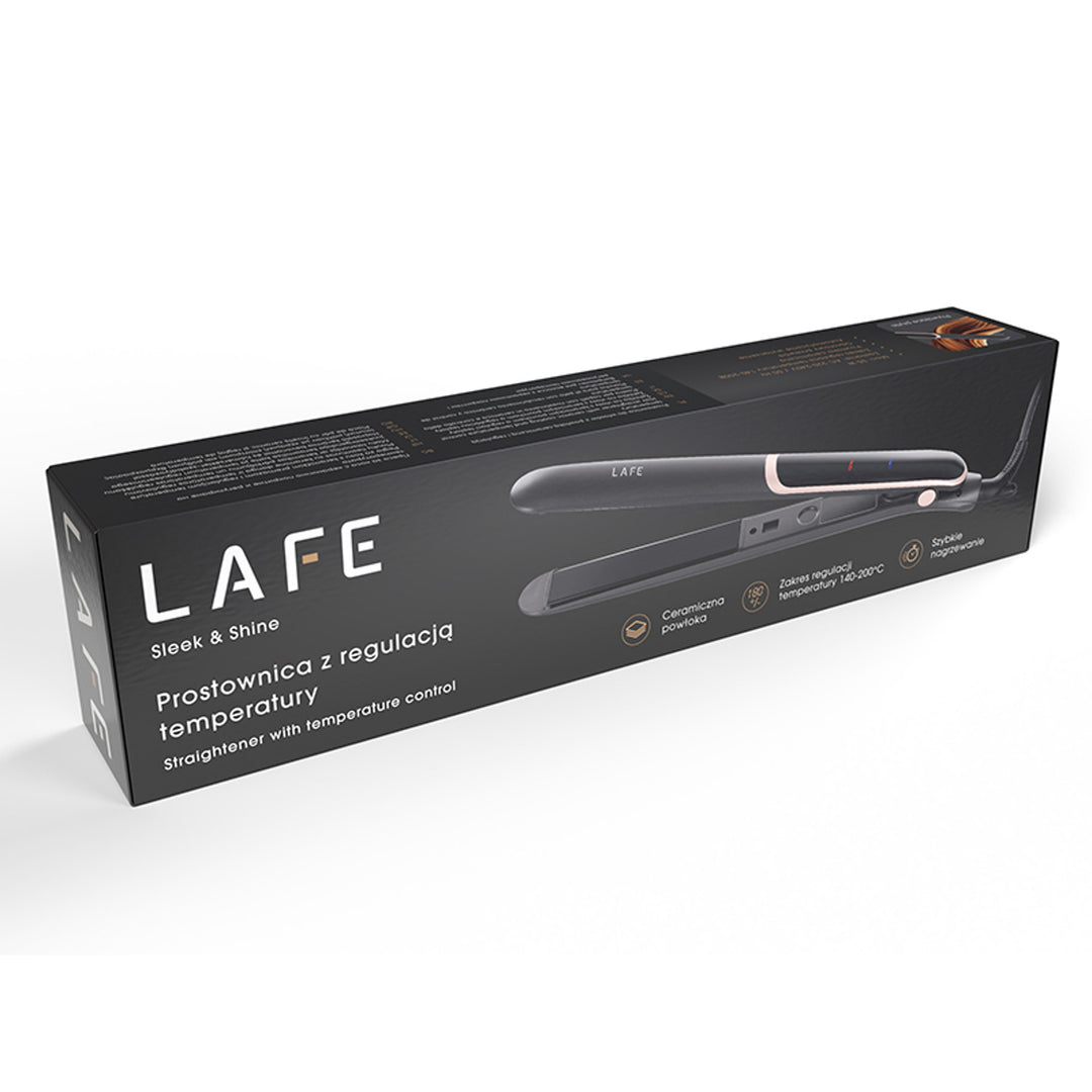 Žehlička na vlasy s řízenou teplotou LAFE, 35 W, keramický povlak, žehlička na vlasy Sleek & Shine