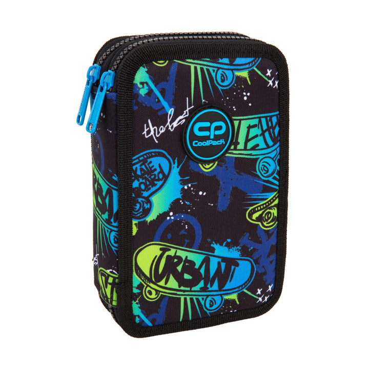 CoolPack Jumper 2 Skate Night dvojitý školní penál s příslušenstvím F066930