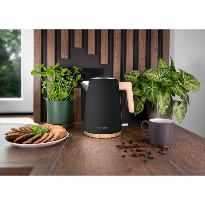 Rychlovarná konvice Concept ELWOOD, nerezová ocel, 1,7 l, ukazatel hladiny vody, RK3316