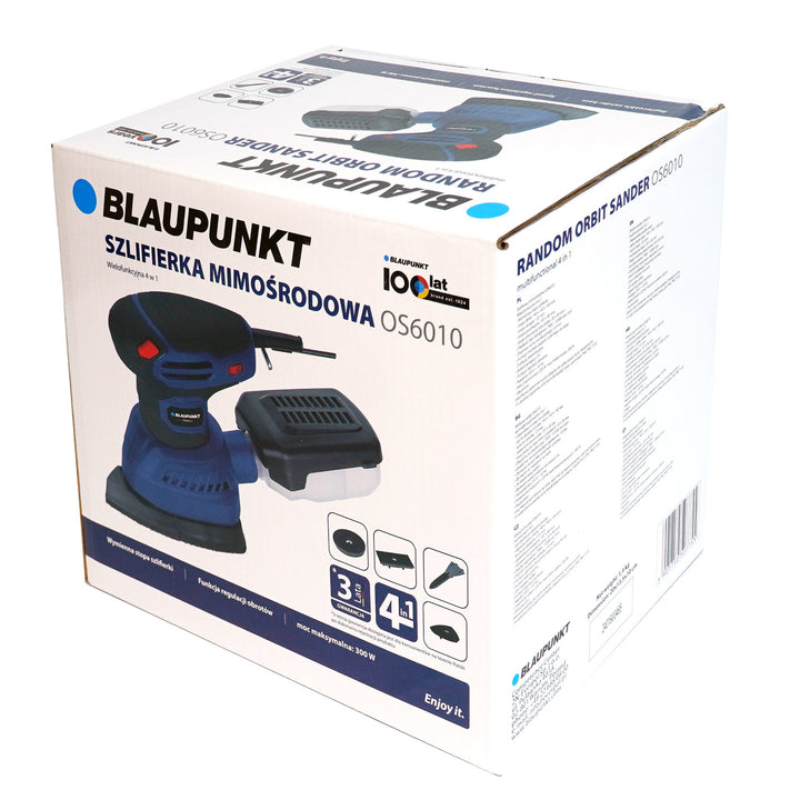 Bruska Blaupunkt, 300 W, vyměnitelné brusné podložky, oscilační průměr 1,8 mm, OS6010