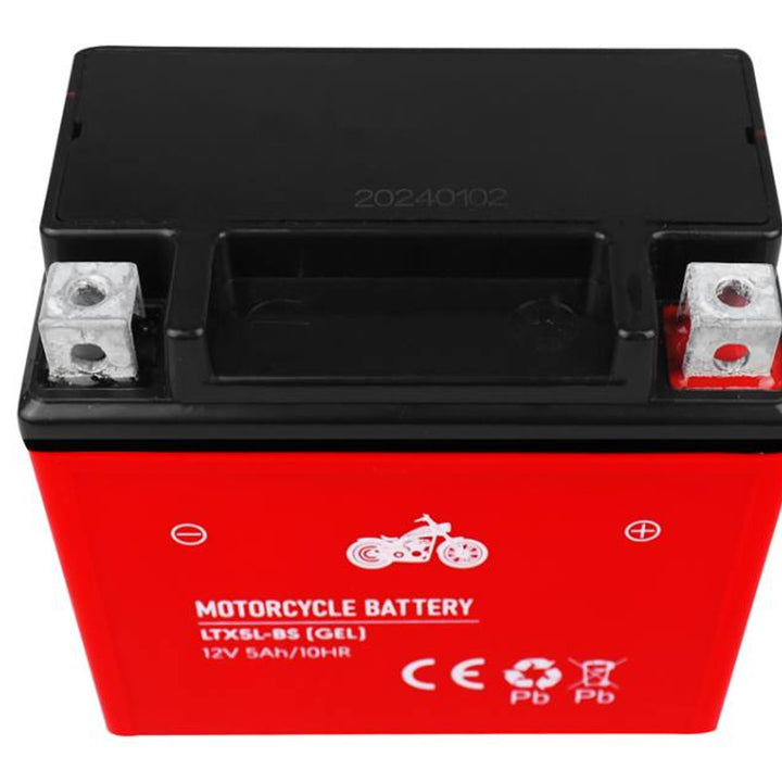 Gelová baterie Lamex, pro motocykly, 12V, 5Ah, LTX5L-BS